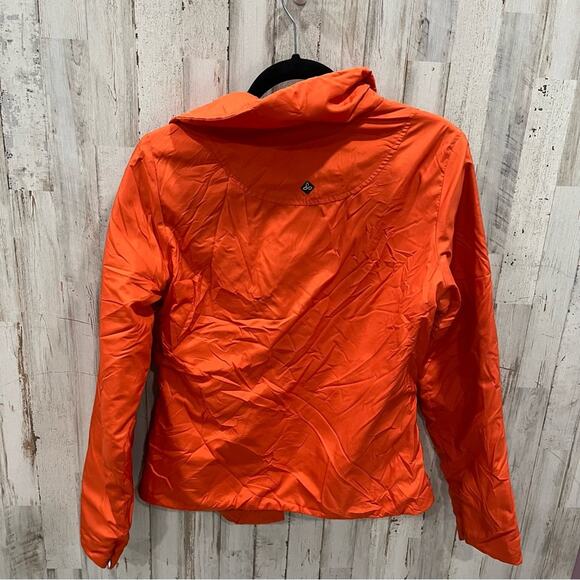 prAna Womens Jacket Orange Side Zip Quilted Collared Lightweight - Picture 6 of 10